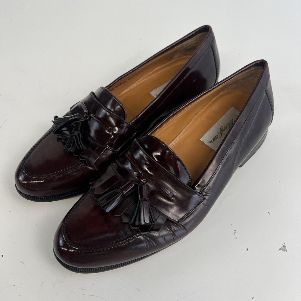 Mezlan Shoes Men‎ Size 9 M Brown Leather Kiltie Tassel Loafer Slip On Dress